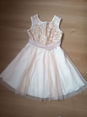Robe xl ranascimento italie neuf sequin beige mariage magnifique 