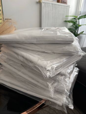 Draps blancs 100% coton