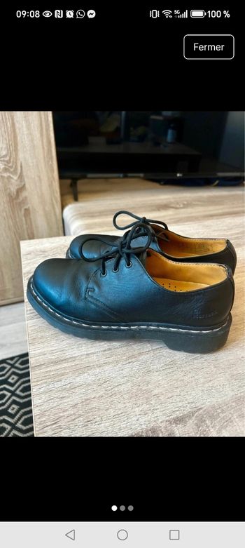 Dr Martens noires mat basses en cuir