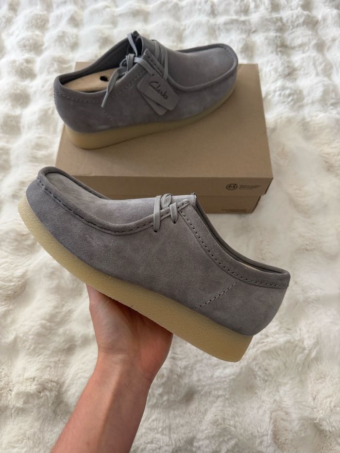 Clarks Derbys en nubuck Wallabee Evo - Gris clair - photo numéro 4