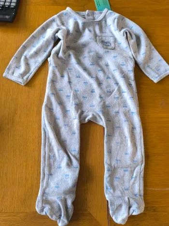 308617 pyjama gris 18 mois gémo vroum vroum
