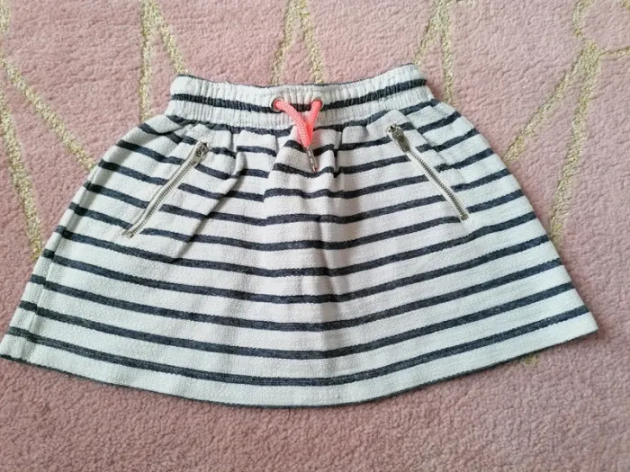 Jupe élastique été fille rayures