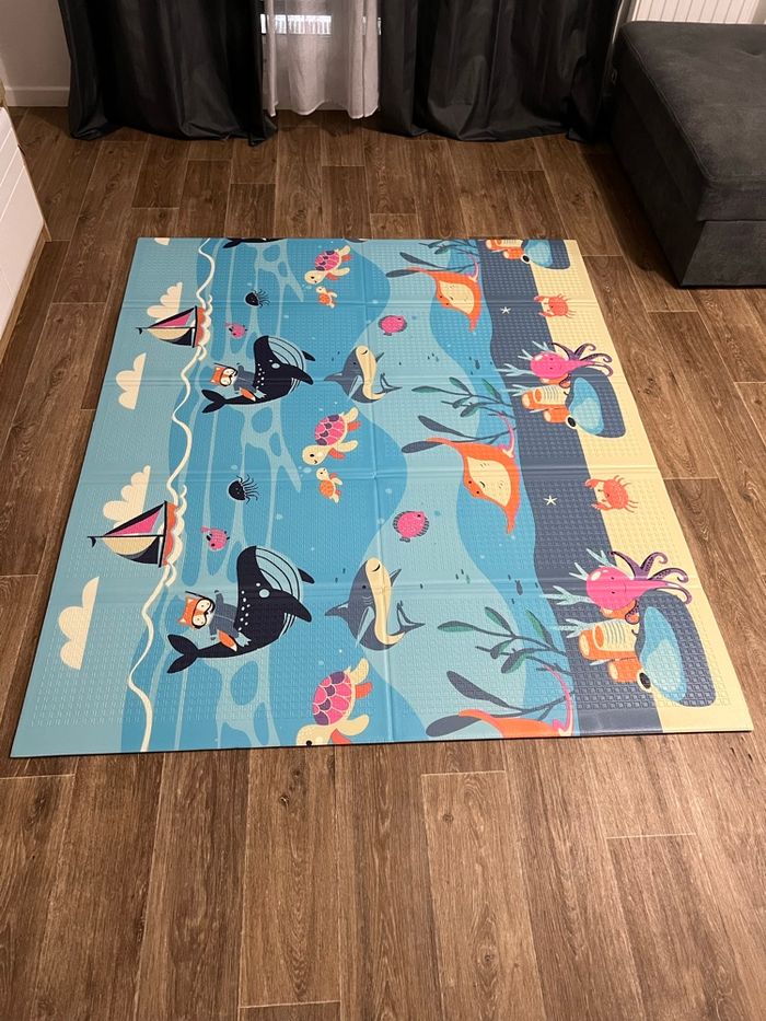 Tapis de jeu pliable réversible bébé neuf - photo numéro 7
