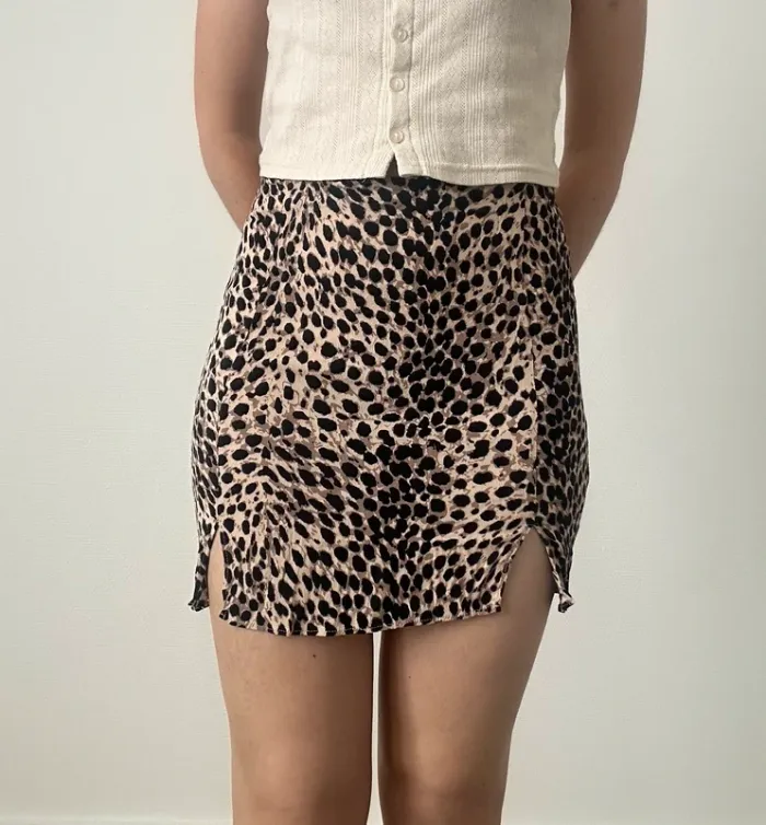 Jupe taille haute motif léopard - photo numéro 2