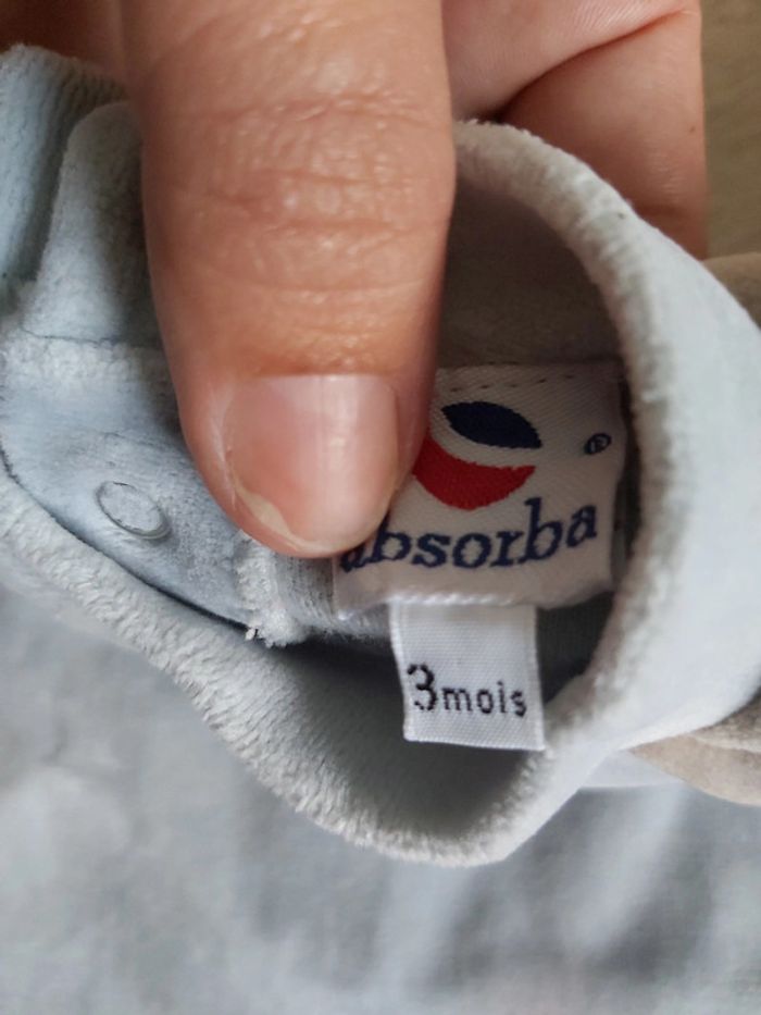 Grenouillère/pyjama garçon Absorba 3 mois en très bon état (78) - photo numéro 3