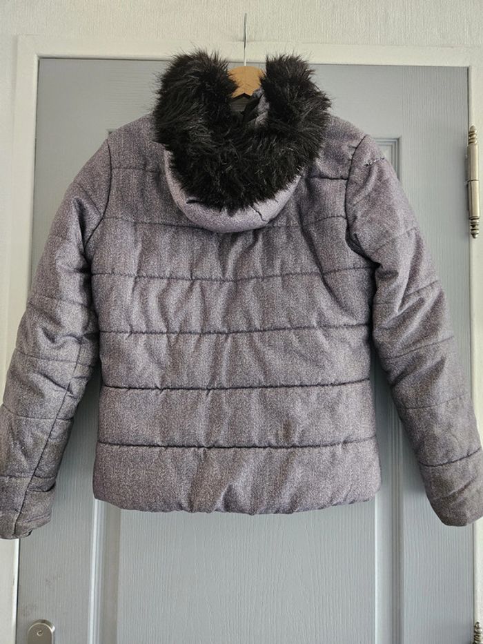 Doudoune matelassée avec capuche fille / femme - Taille 16 ans (158-164cm) - Kiabi - Gris anthracite - photo numéro 3