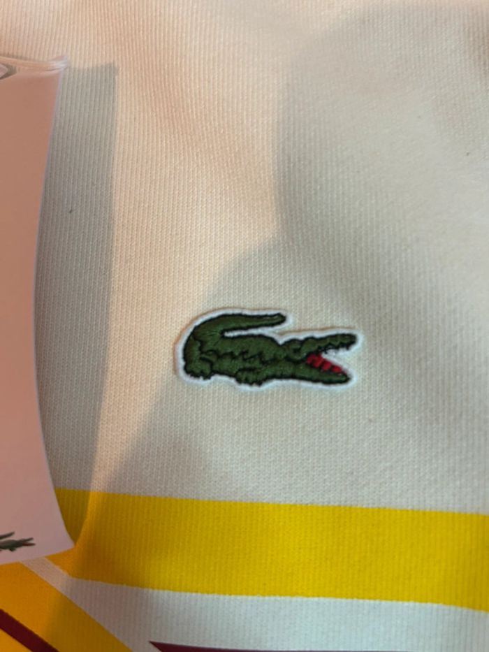 Pull Lacoste Homme Crème Taille XL - photo numéro 4
