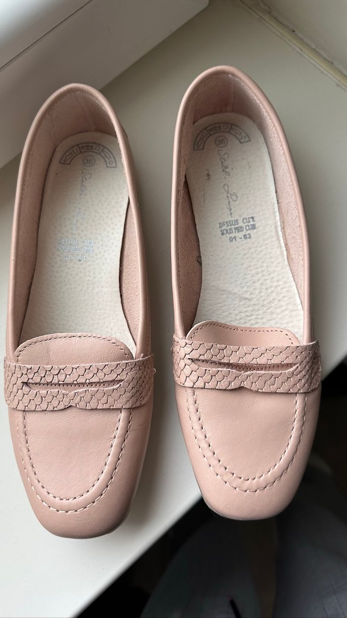 Lot paire de mocassins beige et rose - photo numéro 2