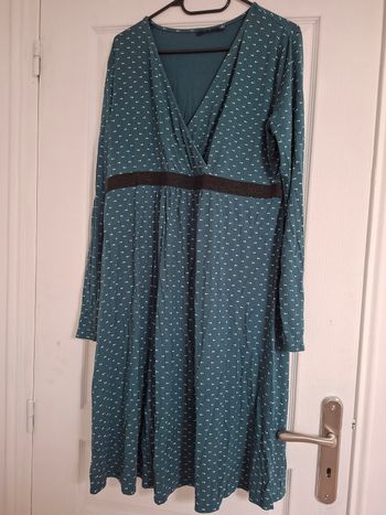 Robe Kiabi Émeraude à Motifs – Taille XL (Grossesse & Standard)