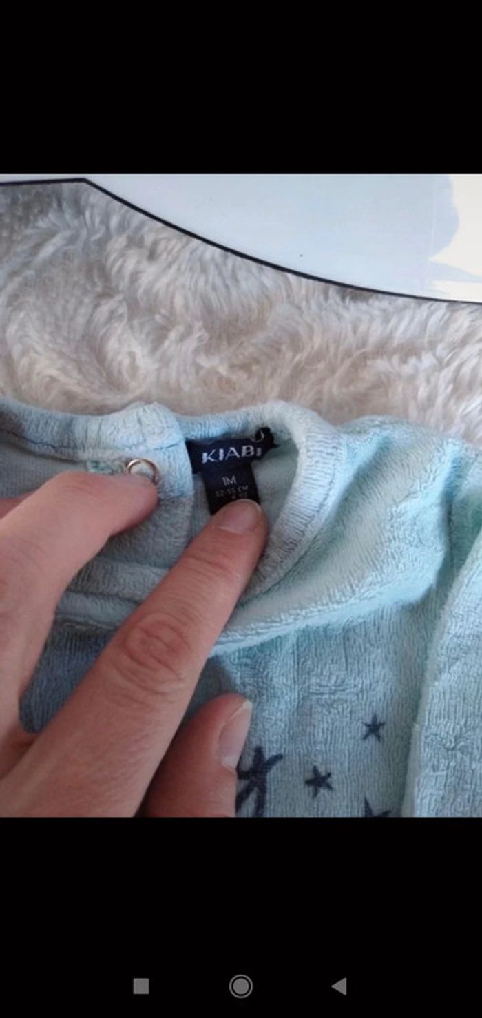 Pyjama grenouillère velours Garçon 1 mois Kiabi lunettes - photo numéro 8