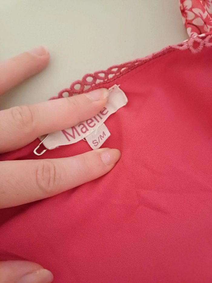 Robe longue rose cache-coeur Fleurie Maëlle taille S 36 - photo numéro 11