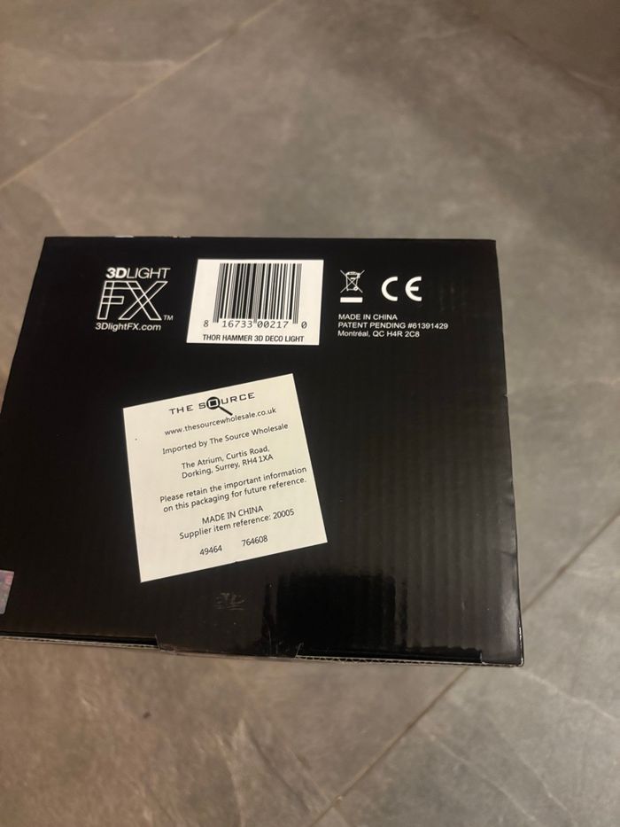 Lampe murale 3D Light FX 816733002170 Marvel Thor Marteau - photo numéro 2