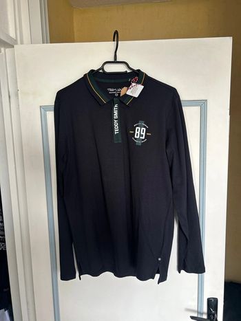 Polo à manches longues Teddy Smith bleu marine 16ans