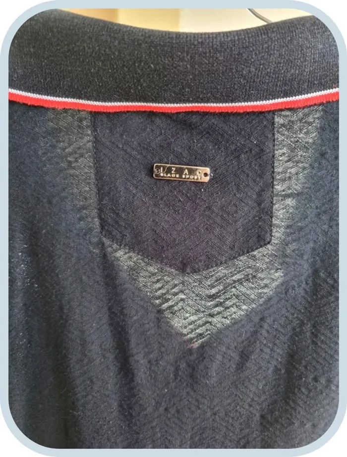 Polo bleue IZAC Black Sport coupe chic/sport Homme Taille XXL - photo numéro 5