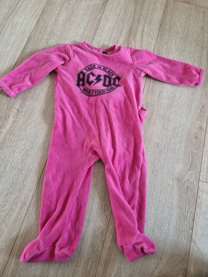 Pyjama fille AC DC groupe métal 18 mois
