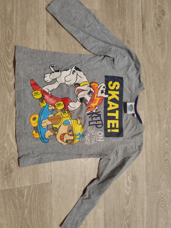 Tee shirt manche longue pat patrouille 6 ans