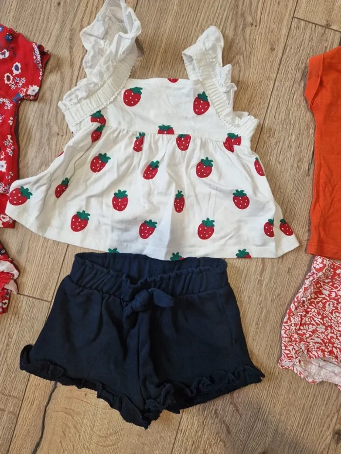 Lot ensemble short bébé filles - photo numéro 3