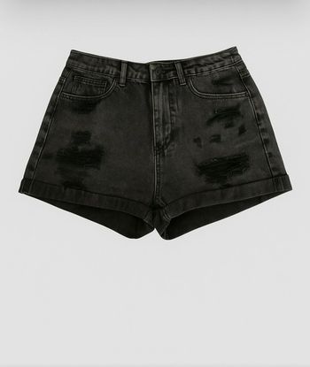 Short en jean noir femme taille 36