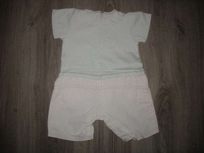 COMBINAISON SHORT MC BLANC ET BLEU CIEL BÉBÉ GARÇON "ABSORBA" - 12 MOIS - n°01 - photo numéro 2