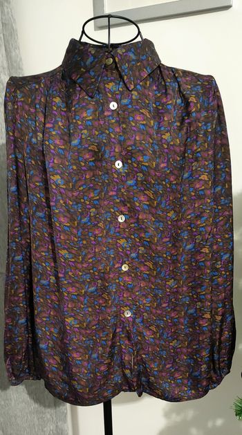 Chemise manches longues motif léopard 