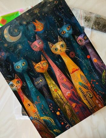 Diamond painting chats #S137