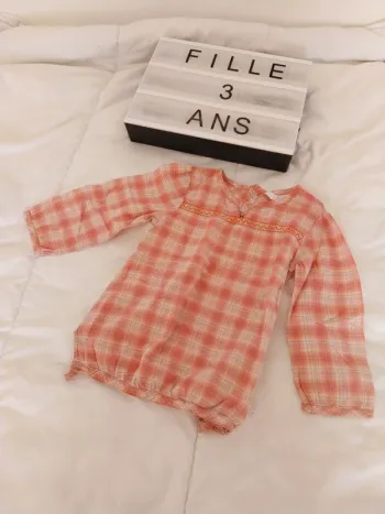 Chemise manche longue 3 ans fille Kidkanai