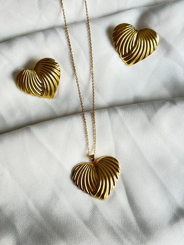 Parure saint Valentin idée cadeau bijou acier inoxydable - photo numéro 2