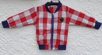 Gilet smeley blanc et rouge