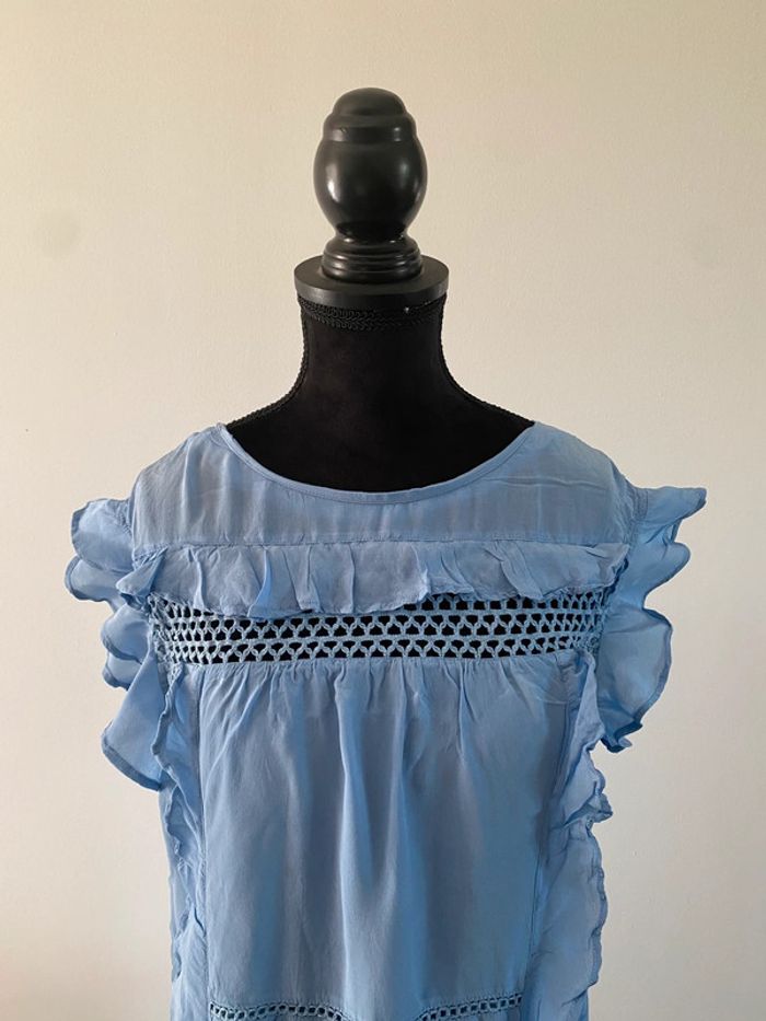Robe Claudie Pierlot bleue taille 36 - photo numéro 2