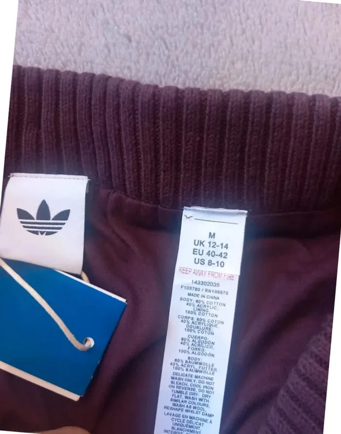 adidas Originals x ASOS - Mini-jupe en maille crochetée - Marron Taille M - photo numéro 6