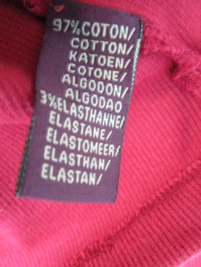 T-shirt vintage rouge col montant 38 TBE - photo numéro 8