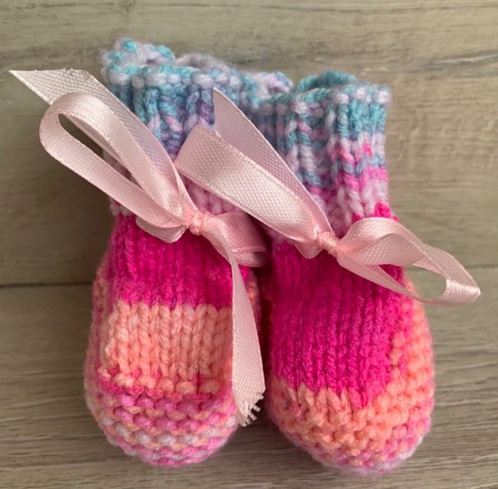 Chaussons au tricot 0-3 mois