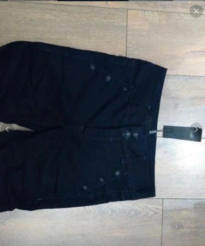 Jean taille haute évasé neuf marine presque noir EDC by esprit t 36 Neuf - photo numéro 3