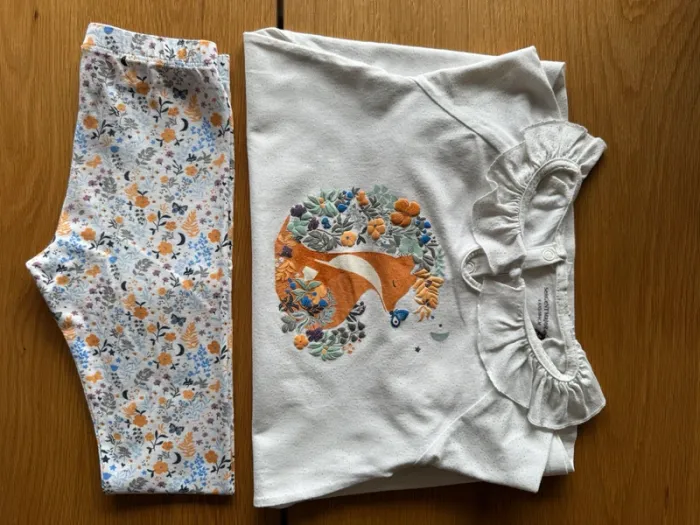 Chemise de nuit à ML avec pantalon coton léger thème renard 🦊 - Taille 4 Ans - photo numéro 19