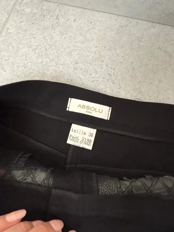 Legging Absolu Paris femme noir taille 36 parfait état - photo numéro 4