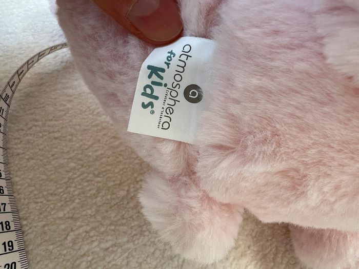 Peluche ours rose Atmosphera - photo numéro 3