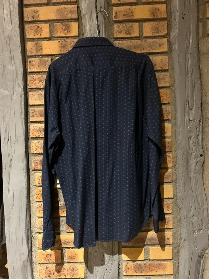 Chemise homme à motifs, café coton, taille L - photo numéro 5