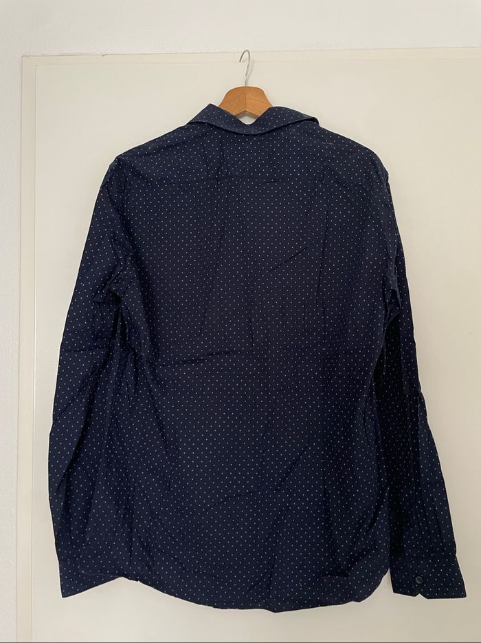 Chemise bleu marine à points blancs - photo numéro 4