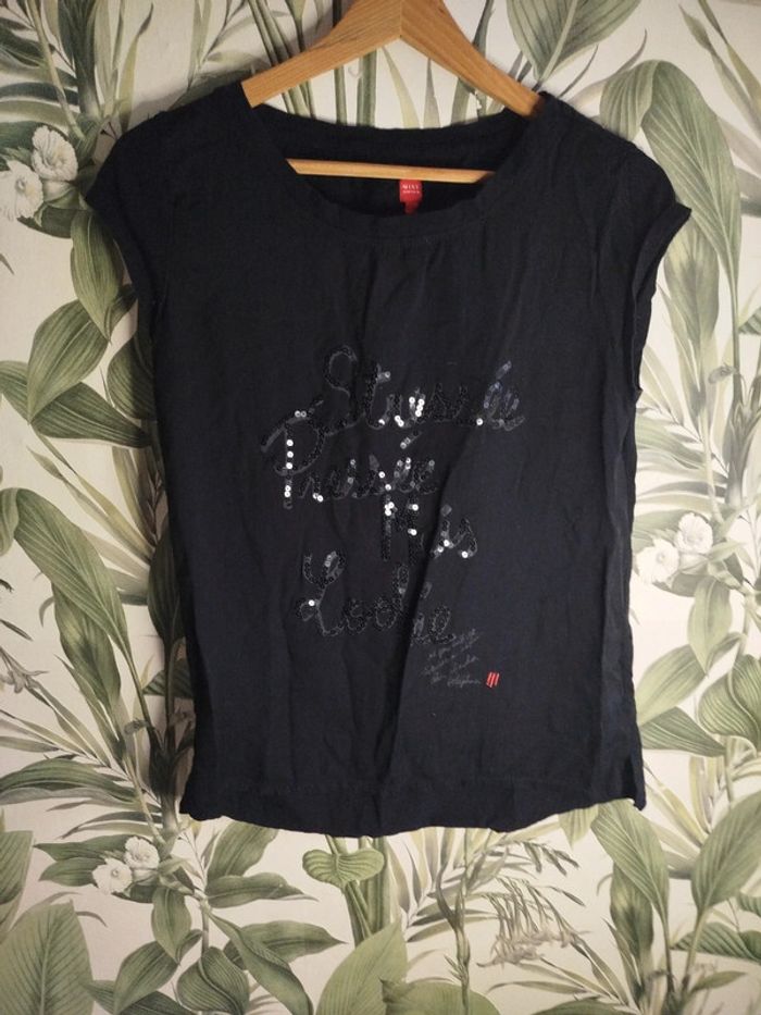 T-shirt noir Miss captain taille 40