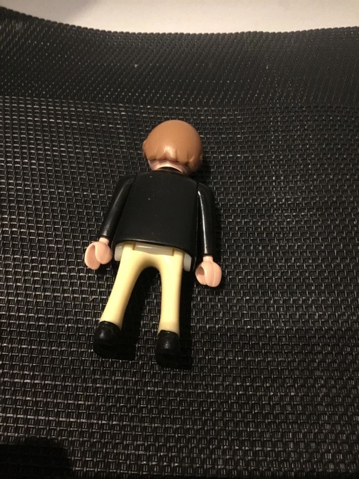Playmobil figurine homme pull noir à rayures pièces détachées - photo numéro 3