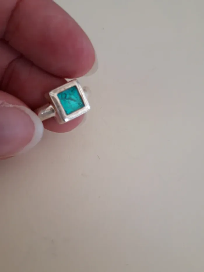 Bague ajustable pierre bleue - photo numéro 6