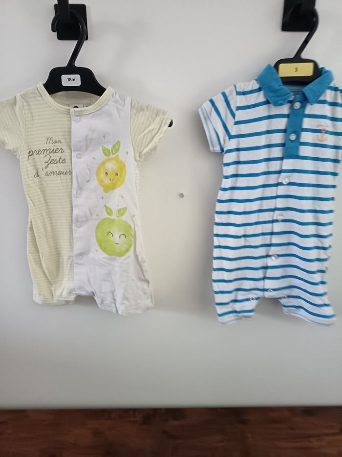 Lot 2 combishorts grain de blé 6 mois - photo numéro 3