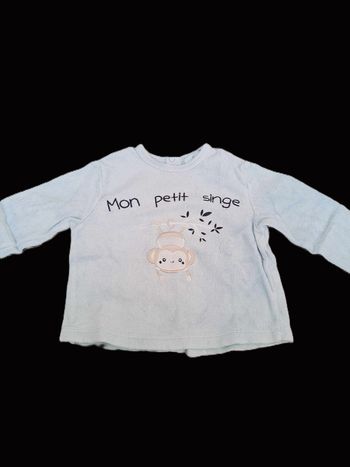 Pull velours Mes Petits Cailloux 12 mois