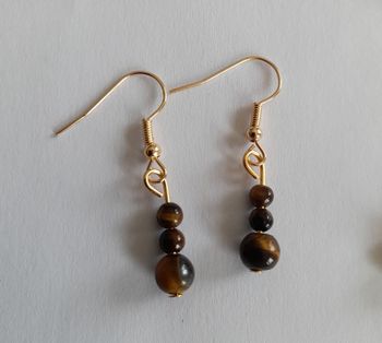 Boucles d'oreilles œil du tigre
