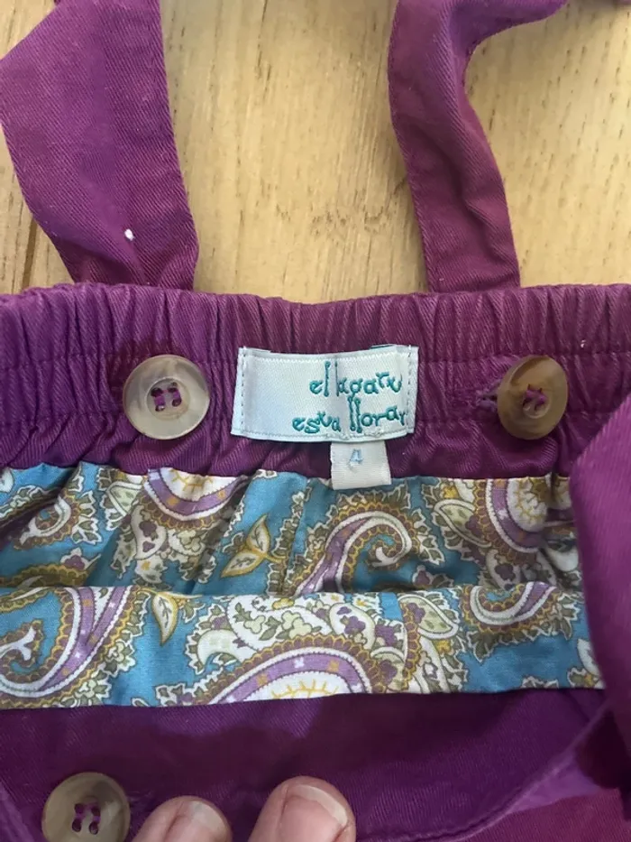 Ensemble salopette short et tee shirt manches courtes taille 3 ans - photo numéro 5