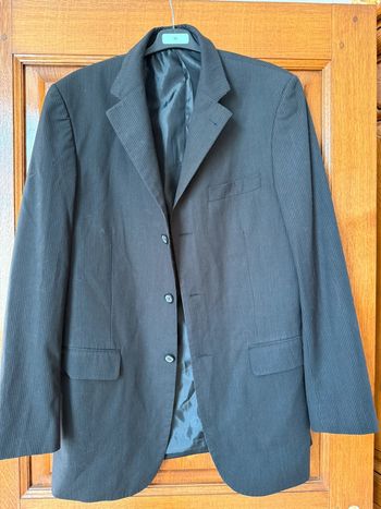 Veste costume noire avec rayures grises Sergio vitti taille 48