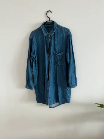 Chemise longue jeans