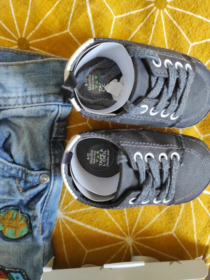 Ensemble tee shirt Manche longue et un manche courte +jeans+chaussures - photo numéro 14