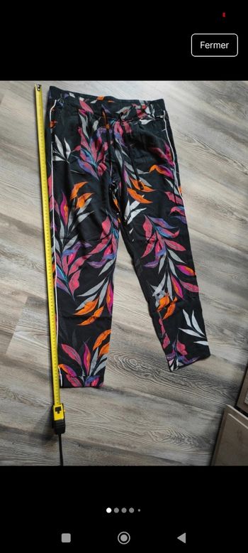 Pantalon fin femme Camaïeu imprimé