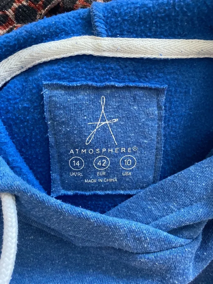 Sweat court à capuche bleu Atmosphère - photo numéro 6